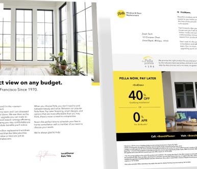 Pella advertising mailers